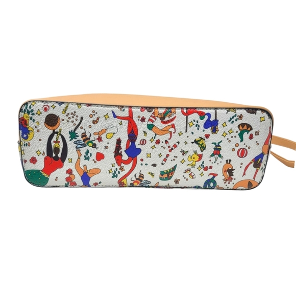 White Graffitti Mardi Gras Large Tote and Wallet Set - Picture 8 of 10